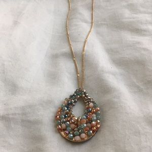 Beaded teardrop necklace